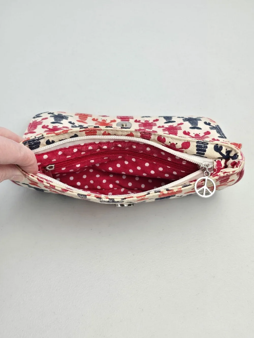 Bungalow 360 Lobster Cotton Canvas Wristlet Clutch Coastal Nautical
